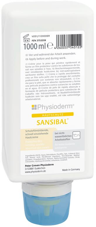 PHYSIODERM® SANSIBAL® Hautschutzcreme 1 L Varioflasche