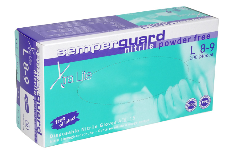 Semperguard® Nitril Xtra Lite 200er Box Einweghandschuhe 0446