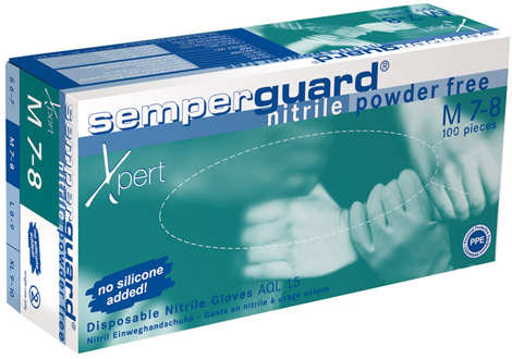 Semperguard® Nitril Xpert 100er Box Einweghandschuhe EN374/2+3, 445